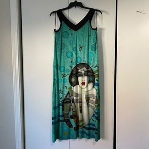 Dolcezza Green goddess dress - like new